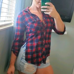 Flannel with side slits